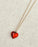 Red Venetian Glass Heart Charm Necklace