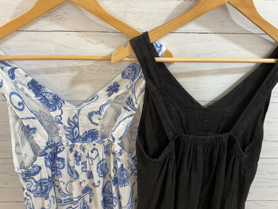 Sleeveless Maxi Linen Dress 80541