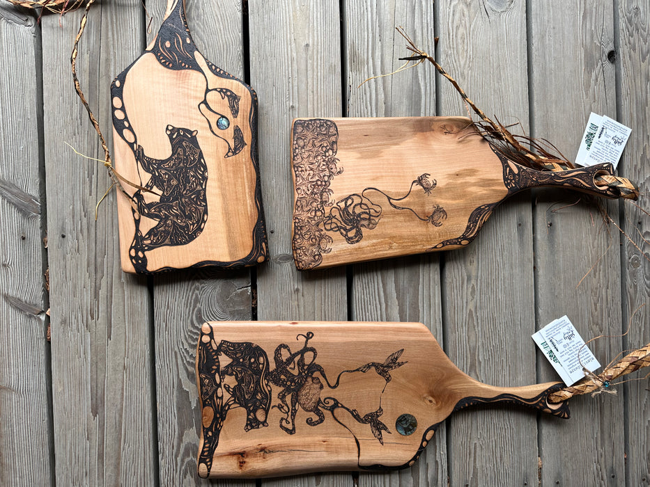 Wood burned Charcuterie Boards