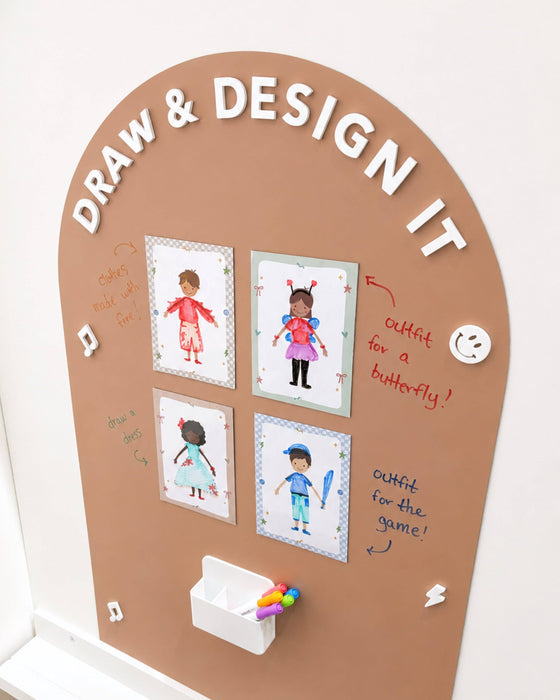 Magnetic Coloring Sheets - Design-a-Doll (8pc Set)