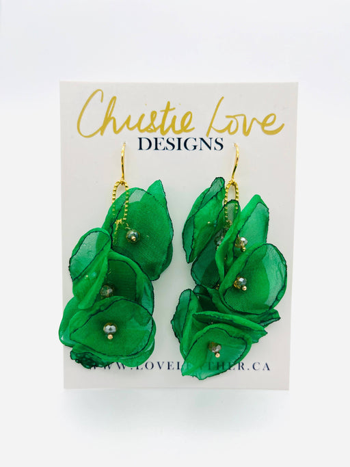 “Paris” ( Kelly Green)- gold and flowers, Hypoallergenic 