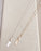 Two Tone Gold & Silver Pearl Heart Tag Necklace