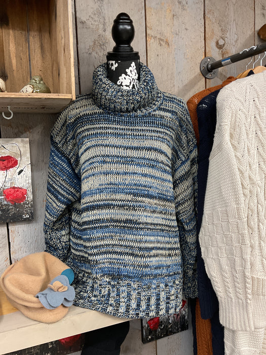 Ariana sweater Indigo Mix