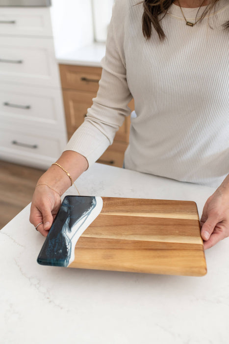 Wood Resin Date Night Cheese Charcuterie Board - NO TARIFFS!