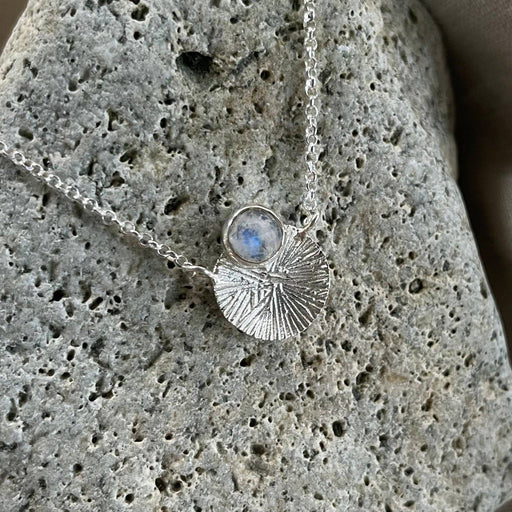 Dìon Necklace | Rainbow Moonstone & Silver