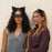 Lace Headband & Mask 2pc Set - Black Cat