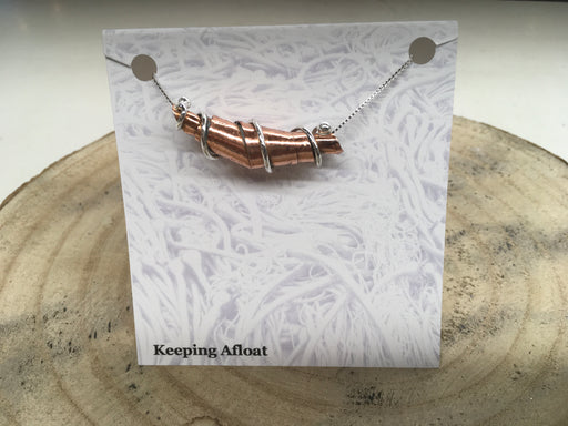 Keeping afloat Copper Kelp roll necklace