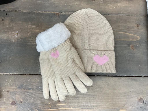Apres Heart Beanie and Glove set
