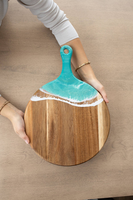 Resin cheese Charcuterie Board 12" Round w/handle No TARIFFS