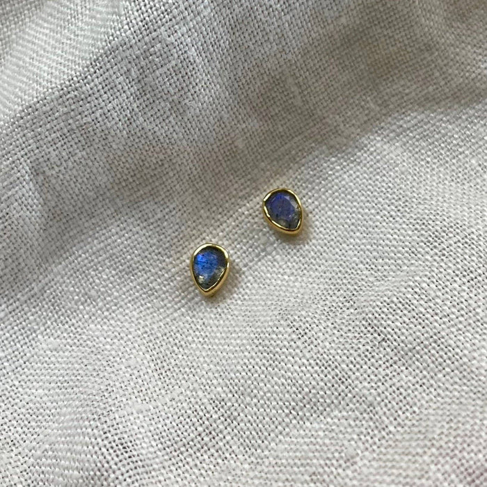 Joy Studs | Labradorite & Gold