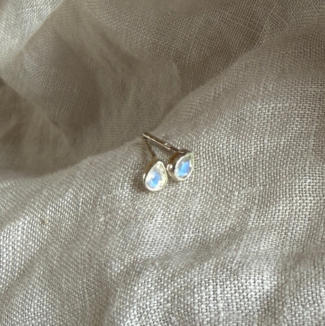 Joy Studs | Moonstone & Silver
