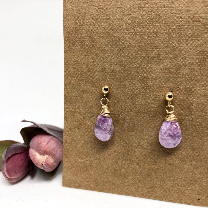 Pink Sapphire - Linnaea Earrings