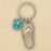 Sandal w/Turquoise Seaglass Keychain