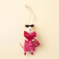 Elegant Ellie Mouse Holiday Ornament 5-1875