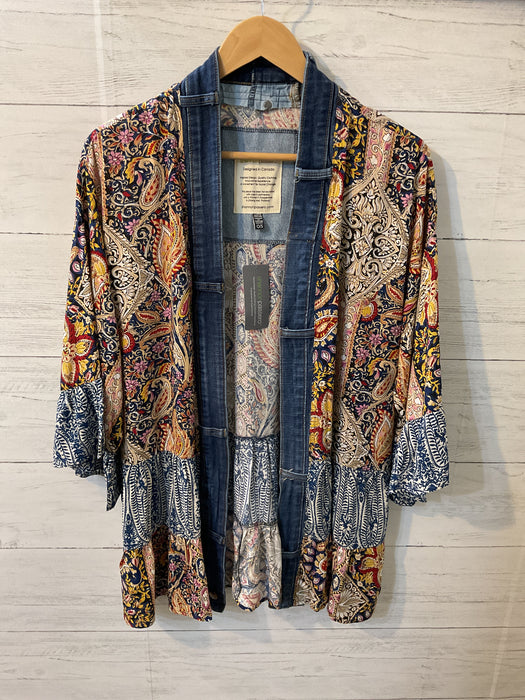 Olivia Cardigan 5846 Blue Paisley