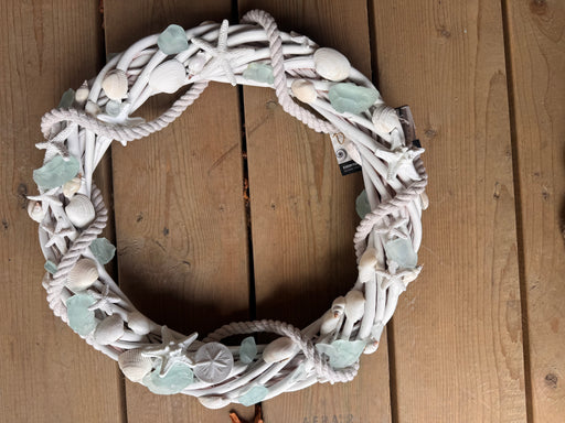 Aqua Sea Glass Wreath