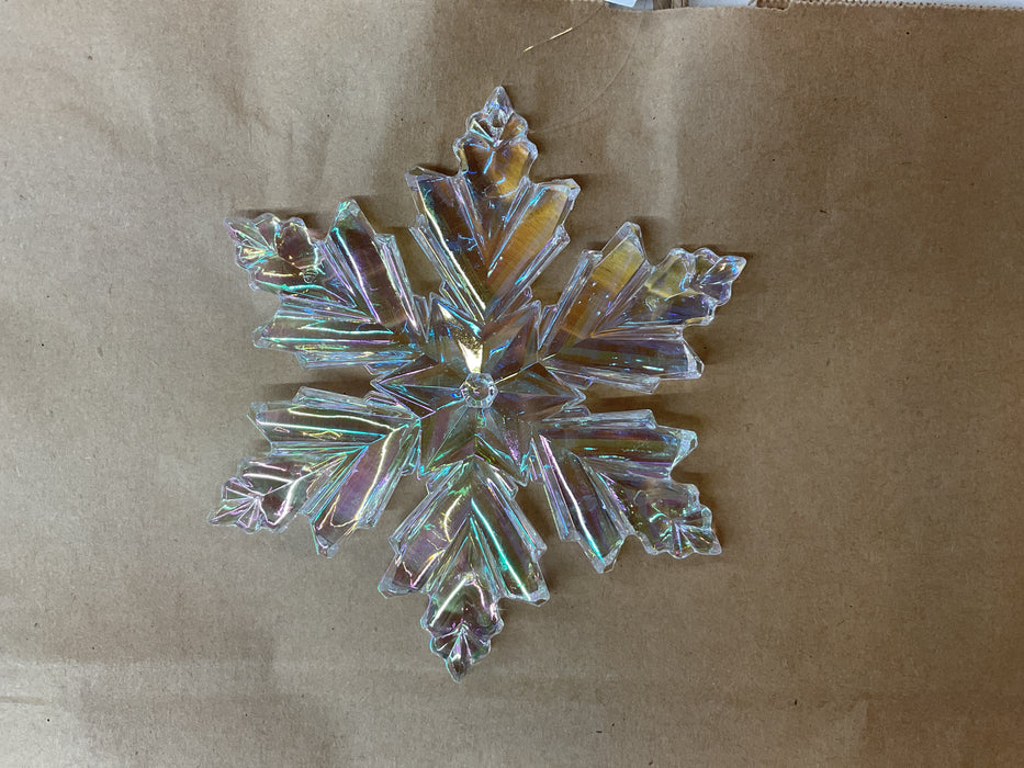 9672 Snowflake Ornament Iridescant