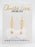"London"- Gold and White floral earrings- Hypoallergenic