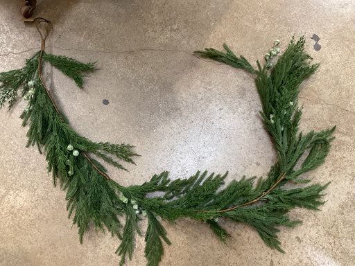 8601 Fauz Cypress Garland w/ Eucalyptus pods