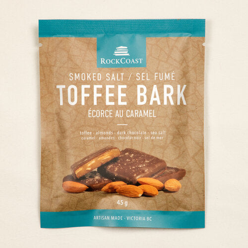 Toffee Bark Chocolate Pouch Box and Large Square