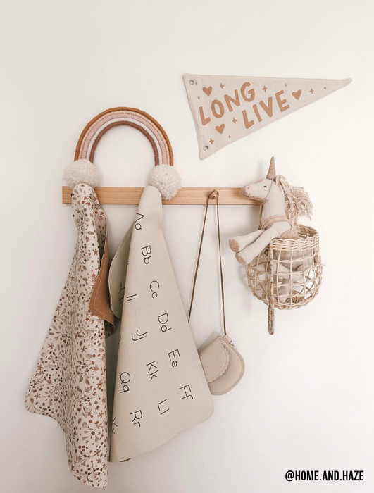 Long Live (Hearts) Canvas Pennant Flag - Kids Decor