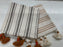 Single tea towel with tassels