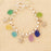 Sm. Seastar & Seaglass Multi Charm Bracelet