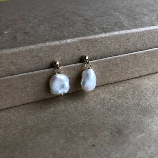 Baroque Pearl Earrings | Gold