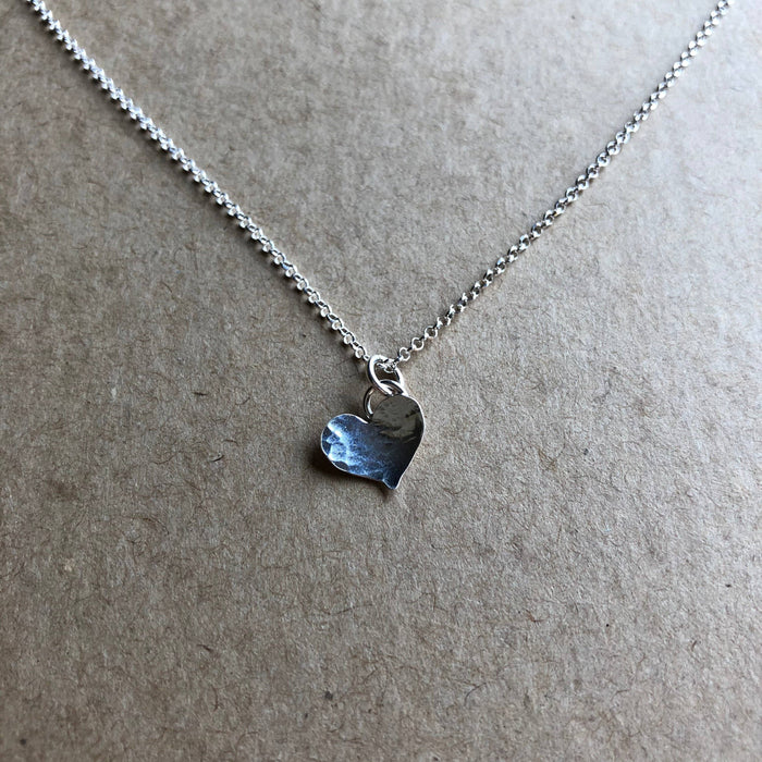 Full Heart Necklace | Silver