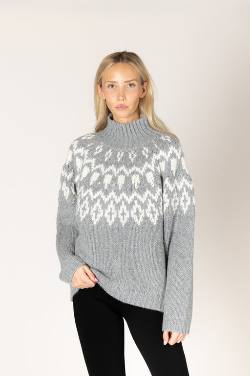 Aggie Fair Isle Mock Sweater