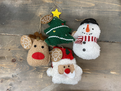 Light up plush ornaments display 46700406