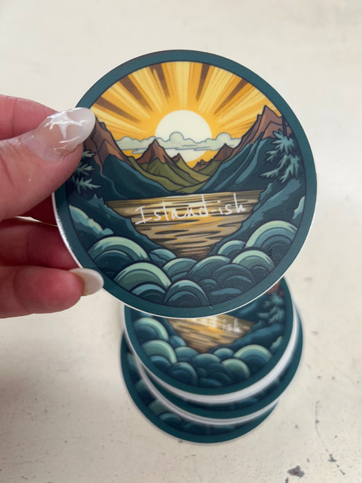 Island-ish Mountain Sticker
