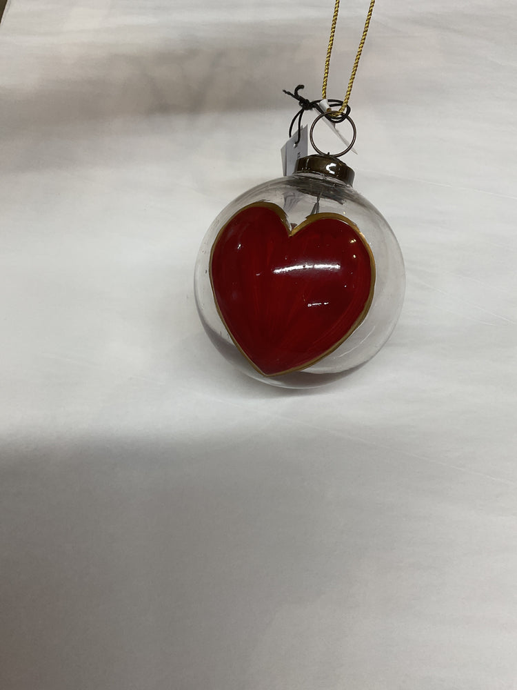Round ornament with heart