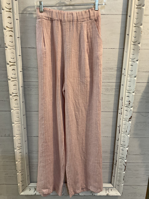 Pinstriped Highwaisted Linen Pant 0356