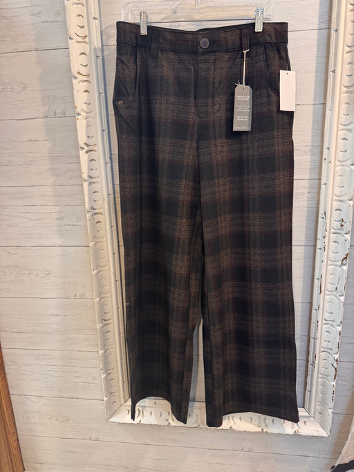 Whitney Skyrise Wide Leg Brown Plaid