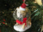 XS9485 Resin Dog ornament with bottle brush tree
