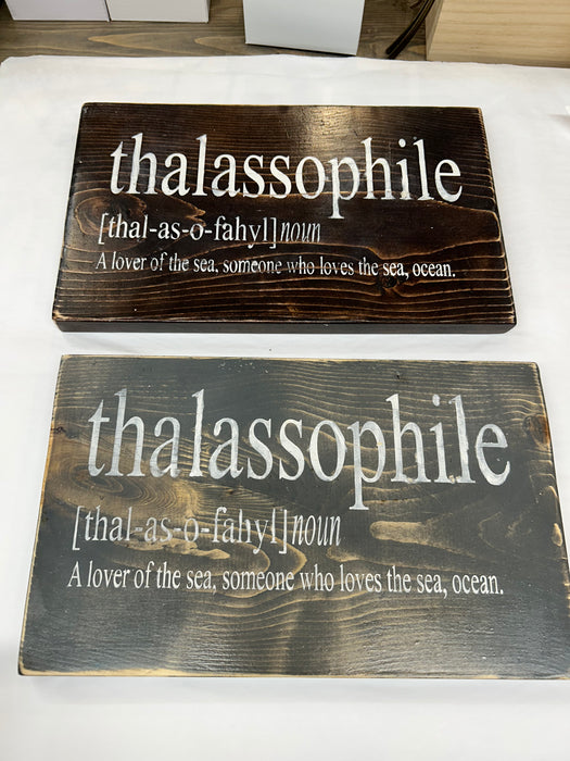 Thalossophile Sign