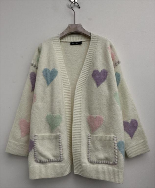 Elska Eco Cardigan with hearts