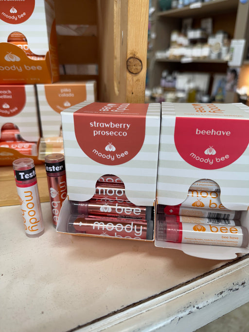 Strawberry Prosecco beeswax tinted lip balm