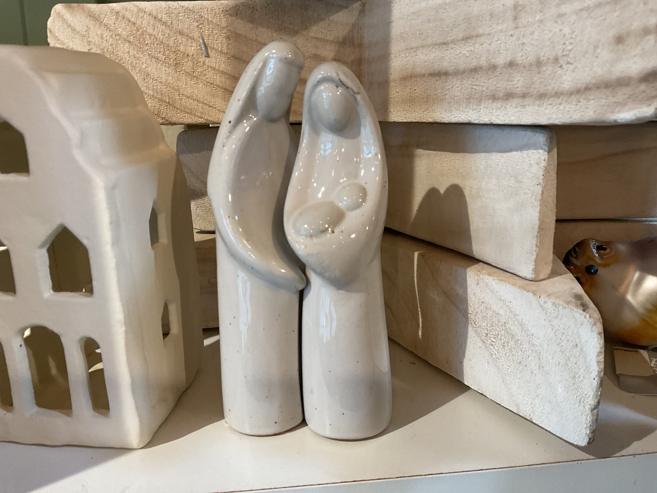 Holy Family Stoneware Set of 2