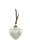 Holiday heart ornament in antique ivory