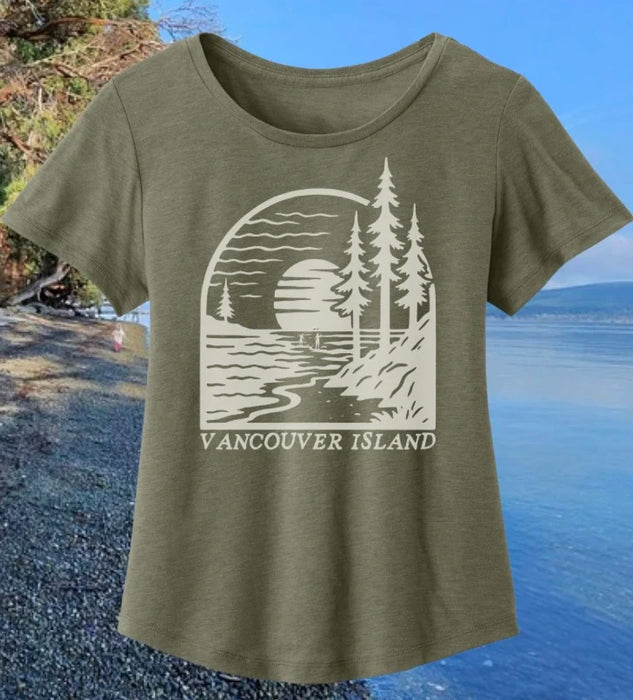 Atlas Collection - Beaches of Vancouver Island Ladies Tee