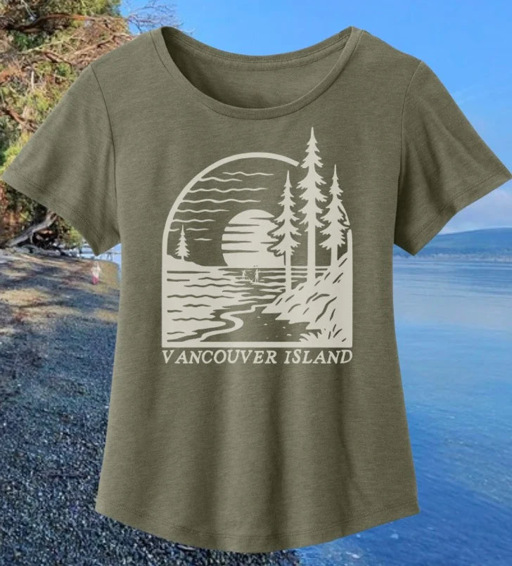 Atlas Collection - Beaches of Vancouver Island Ladies Tee