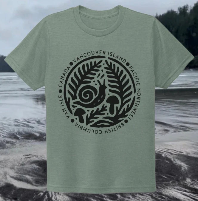 YOUTH Forest Floor Tee Sea Glass Green
