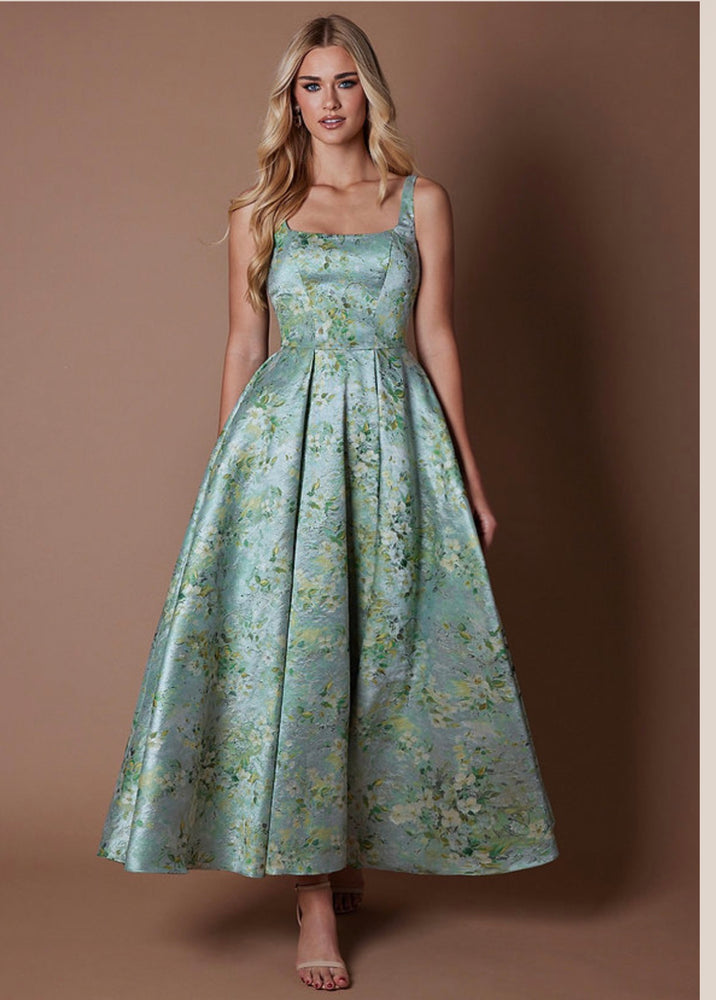 Formal Green floral Dress  Azazie