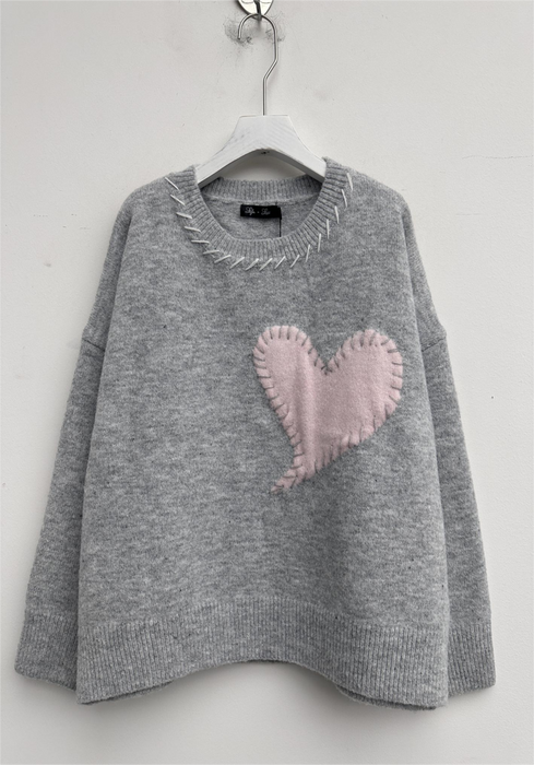 Heart Patch Sweater