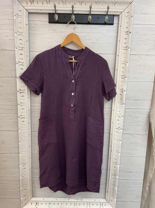 Linen Dress with Cotton Sides S-5099