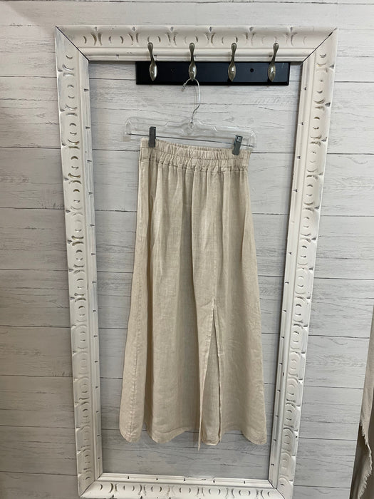 Linen skirt with slit 0263