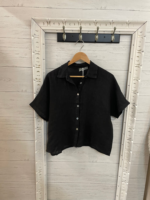 Short sleeve linen blouse 0274