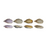 Stoneware Oyster Shell Shaped Dish, 4 Colors (Each One Will Vary) 0457